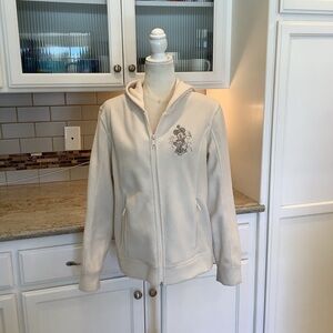 Disneyland Disney Parks Cream Fleece Zip Jacket Medium